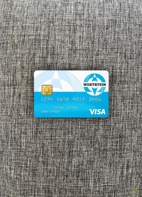 Royaume , Uni Weststein Bank Visa Card photolook , avant